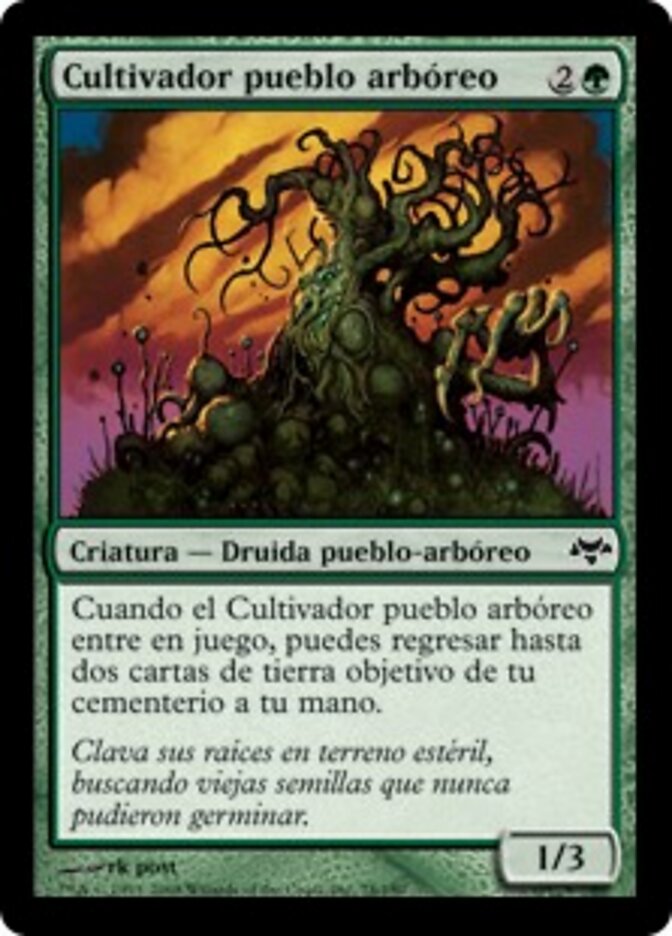 Cultivador pueblo arbóreo