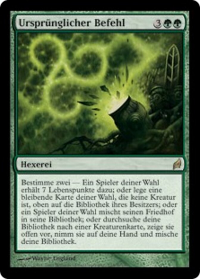 Ursprünglicher Befehl