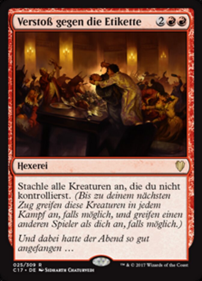 Verstoß gegen die Etikette