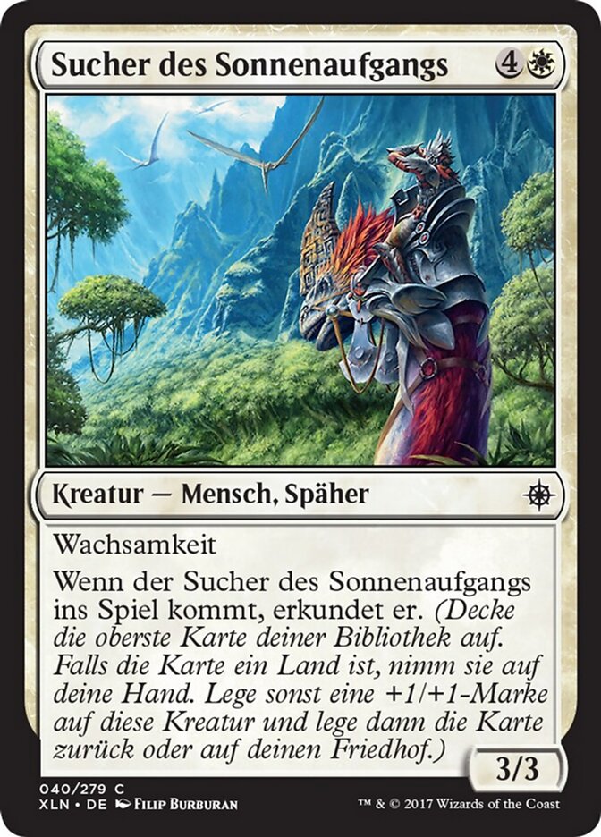 Sucher des Sonnenaufgangs