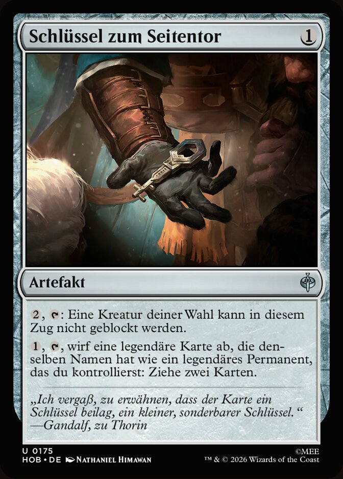 Schlüssel zum Seitentor