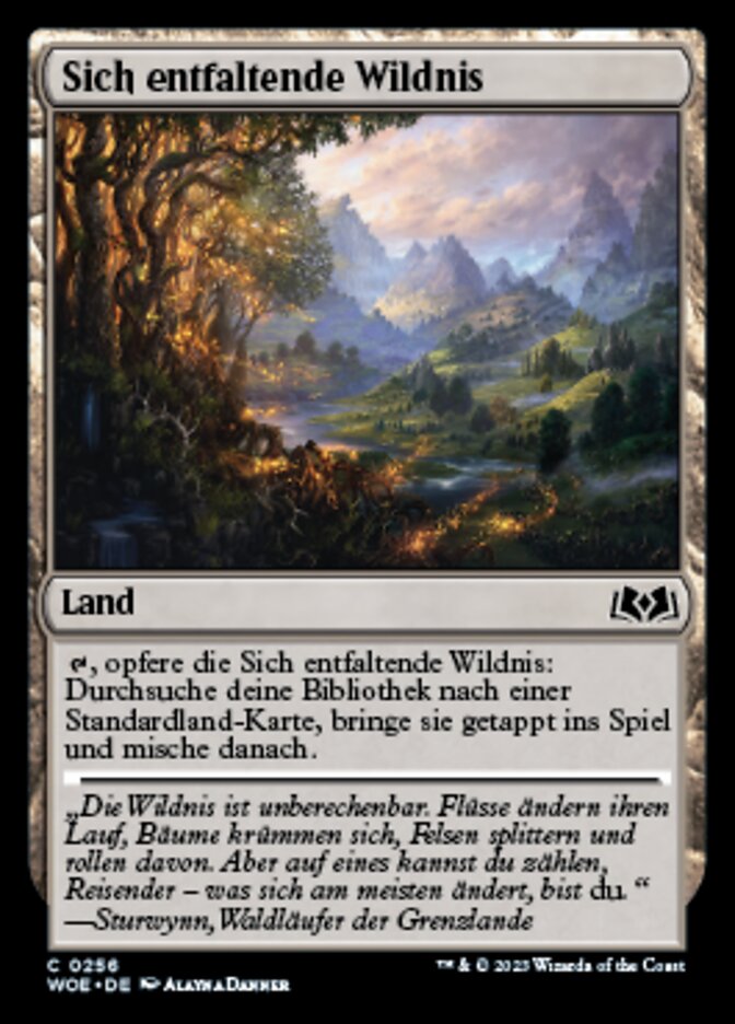 Sich entfaltende Wildnis