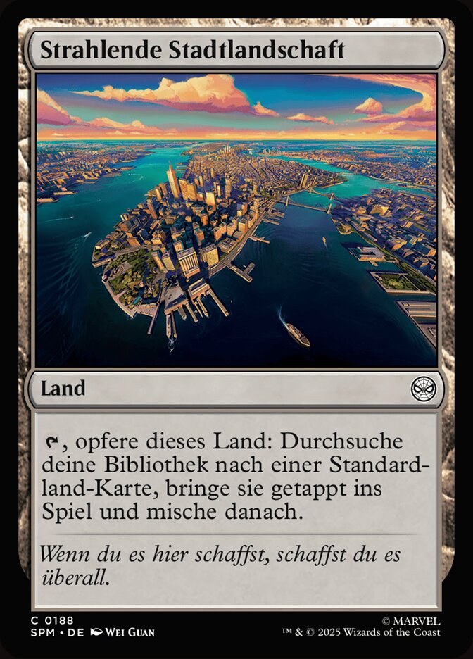 Strahlende Stadtlandschaft