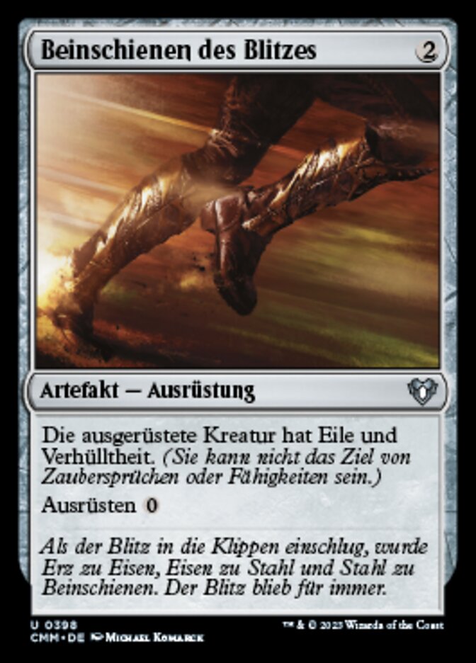 Beinschienen des Blitzes
