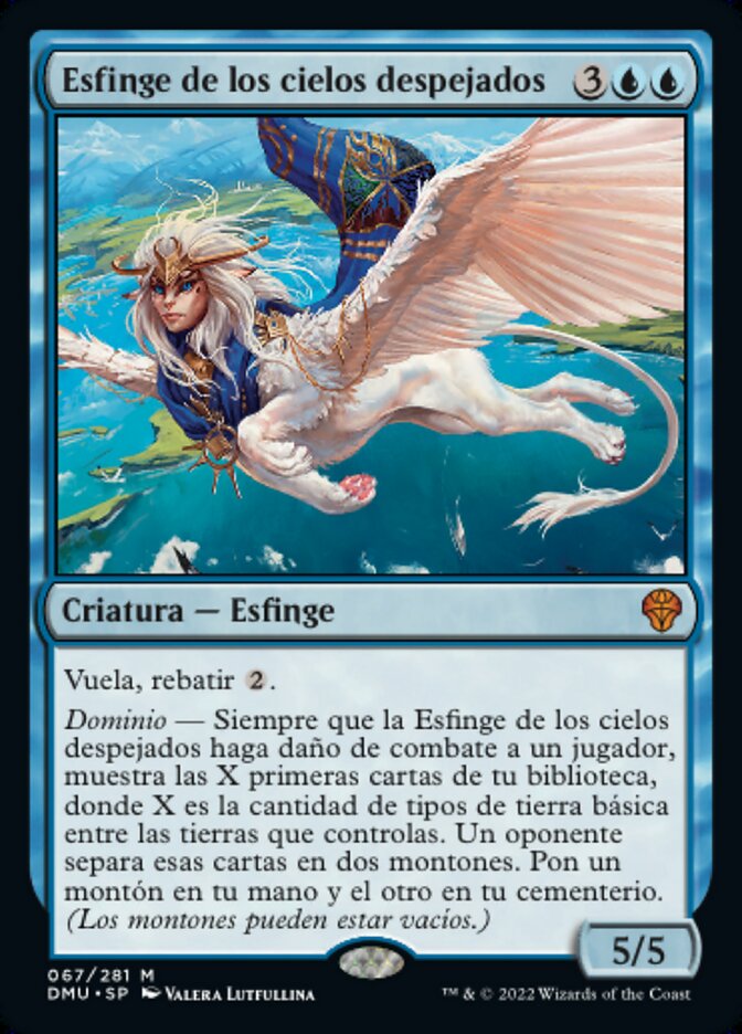 Esfinge de los cielos despejados