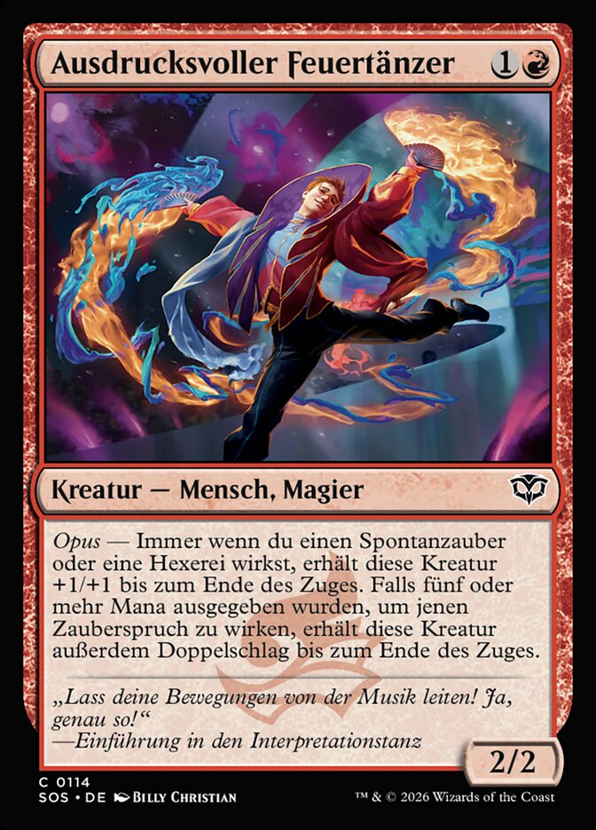 Ausdrucksvoller Feuertänzer