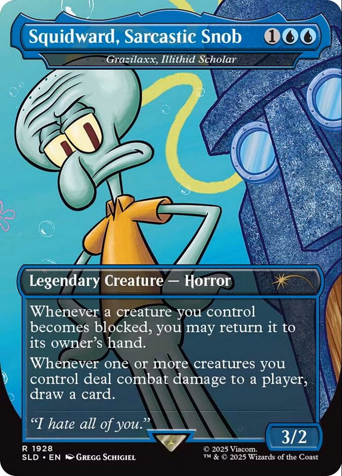 Squidward, Sarcastic Snob