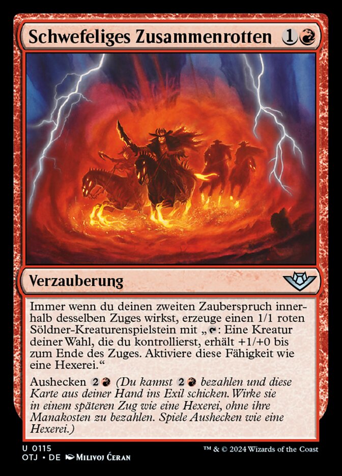 Schwefeliges Zusammenrotten