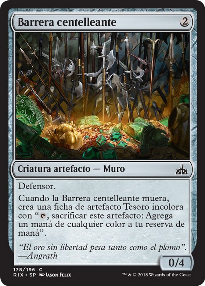 Barrera centelleante