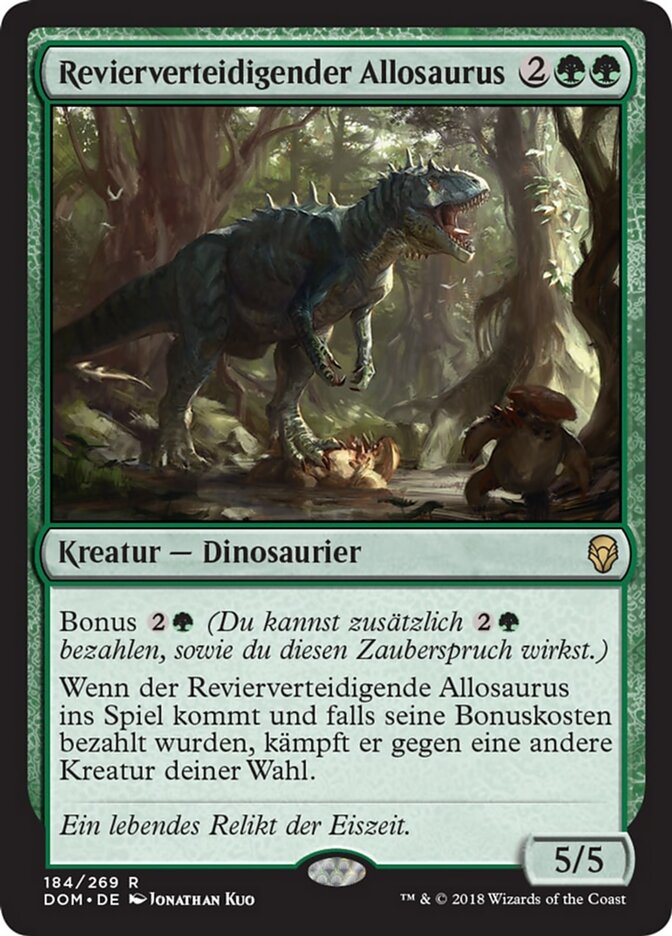 Revierverteidigender Allosaurus