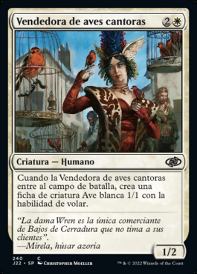 Vendedora de aves cantoras