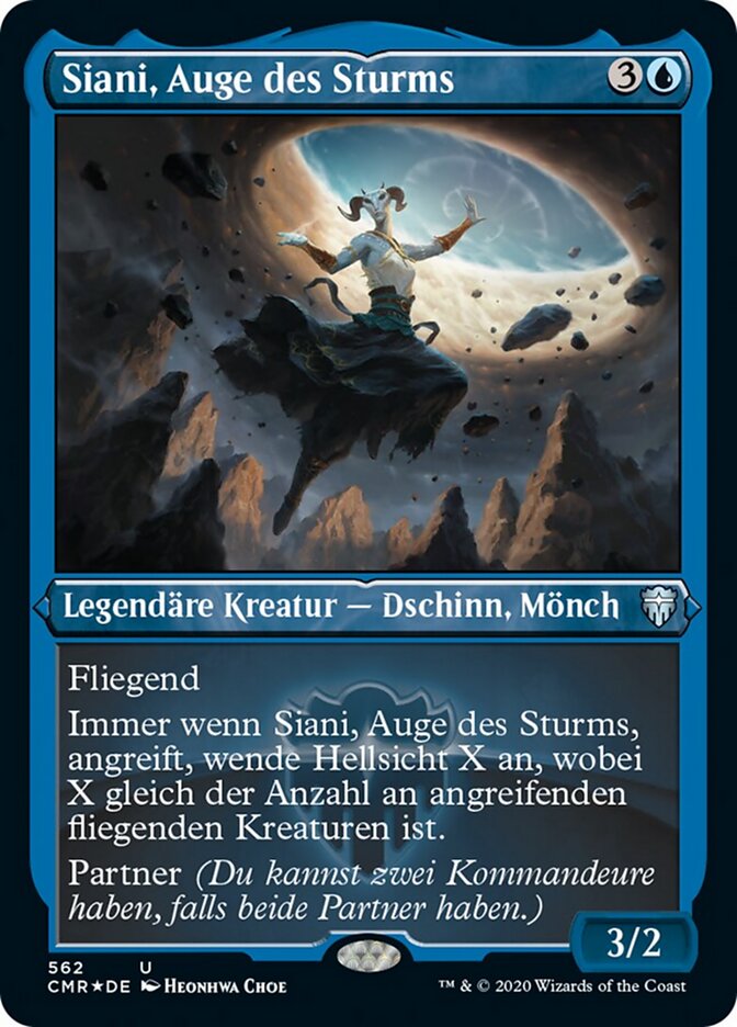 Siani, Auge des Sturms