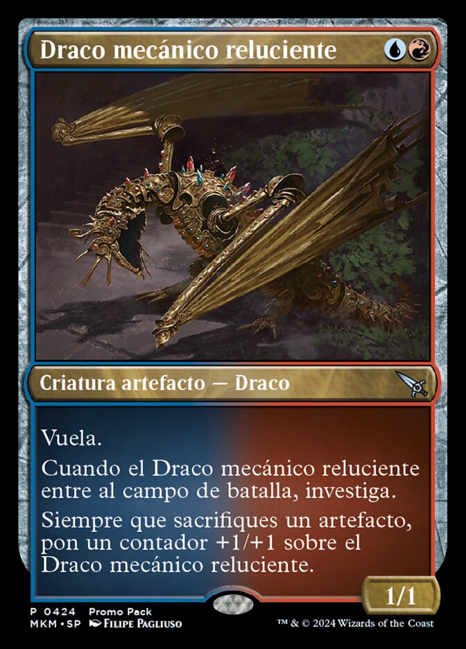 Draco mecánico reluciente