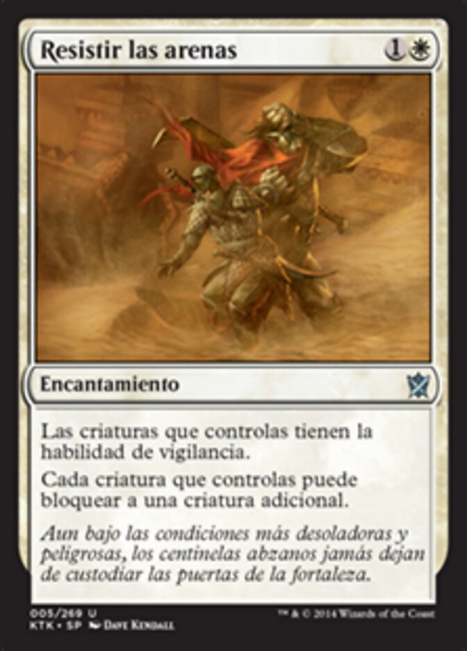 Resistir las arenas