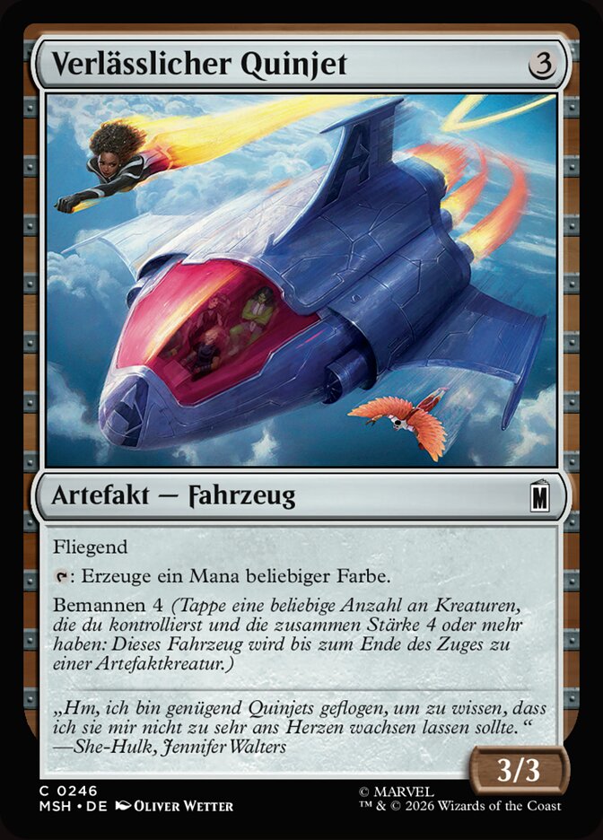 Verlässlicher Quinjet