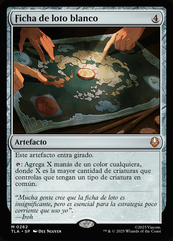 Ficha de loto blanco