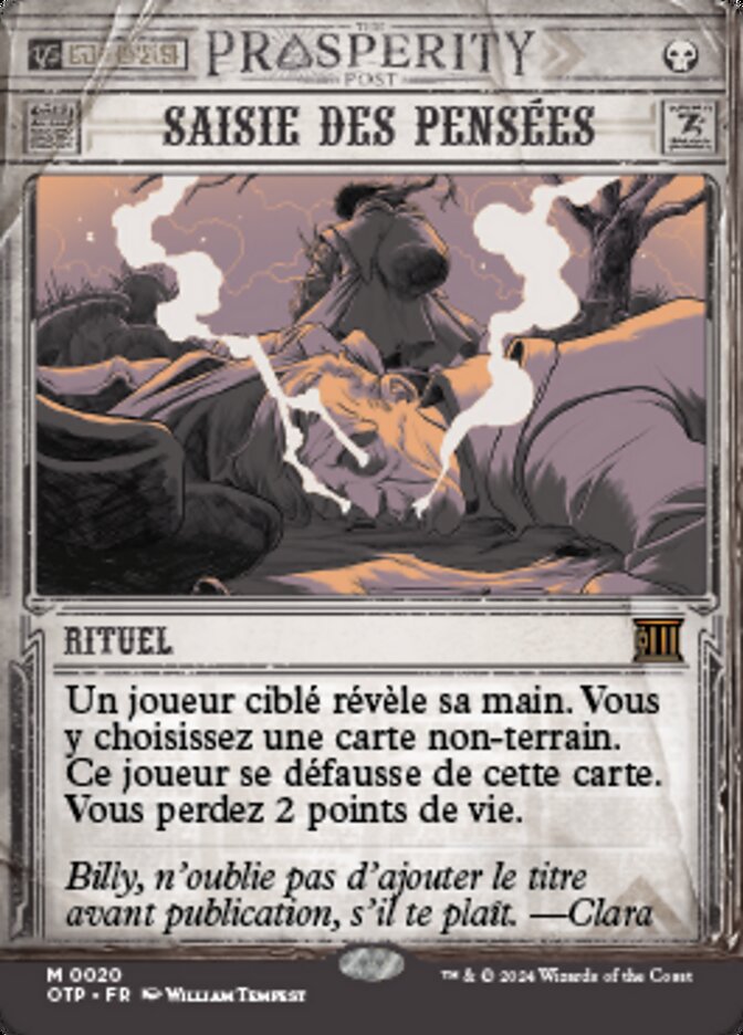 Saisie des pensées