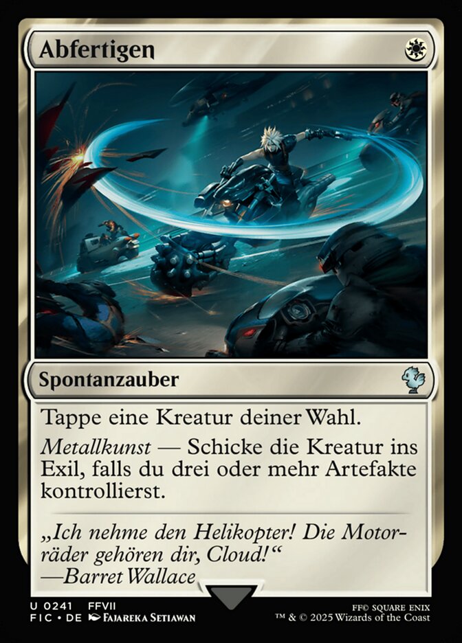 Abfertigen