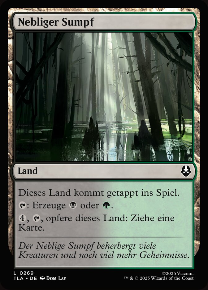 Nebliger Sumpf