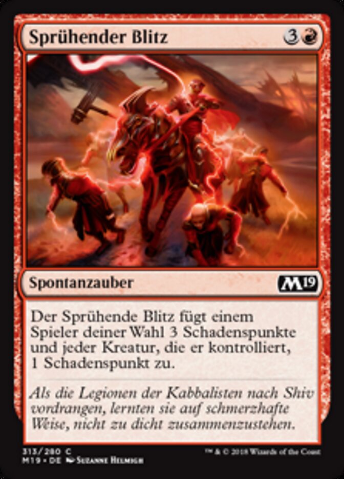 Sprühender Blitz