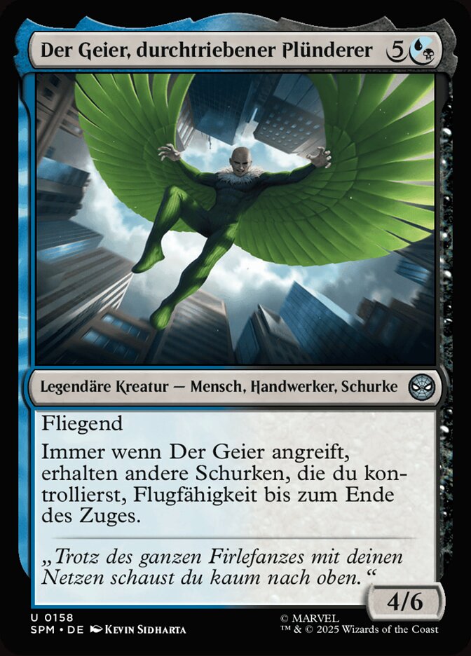 Der Geier, durchtriebener Plünderer