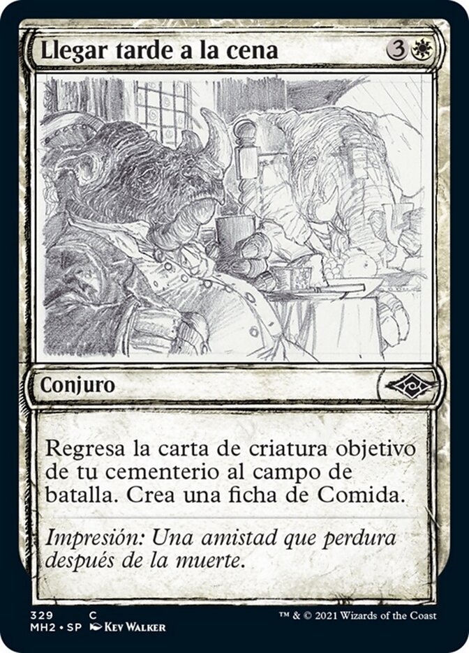 Llegar tarde a la cena