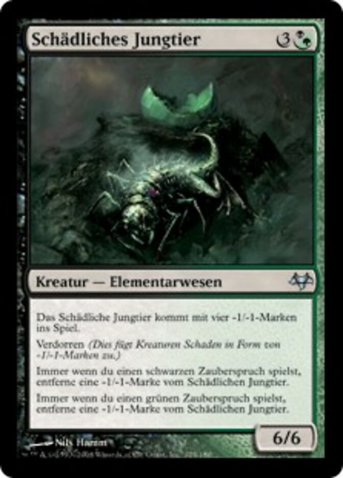 Schädliches Jungtier