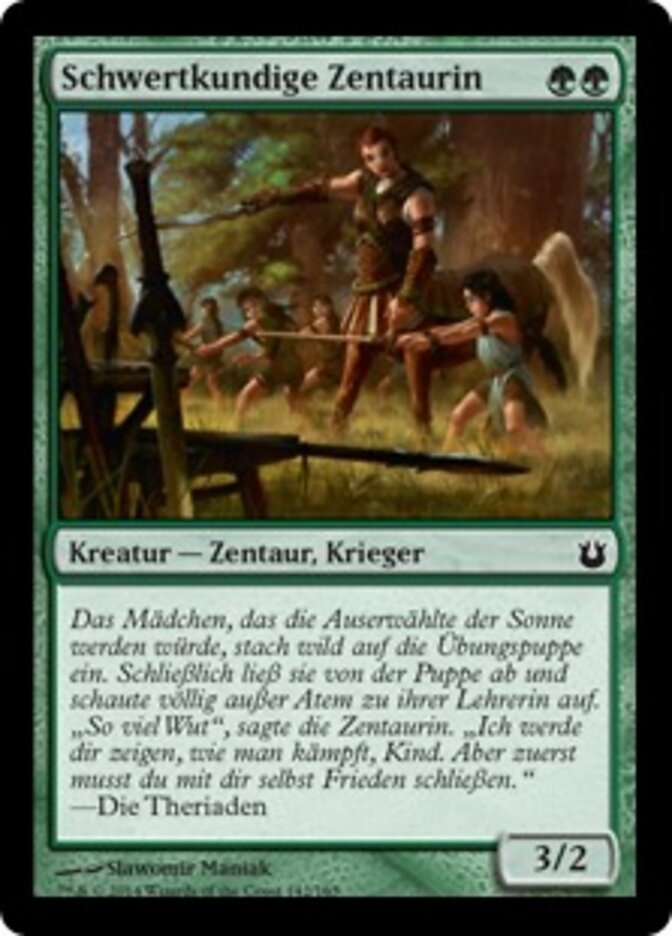 Schwertkundige Zentaurin