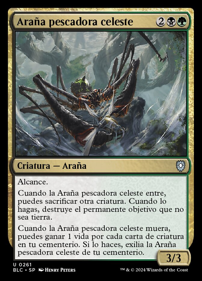 Araña pescadora celeste