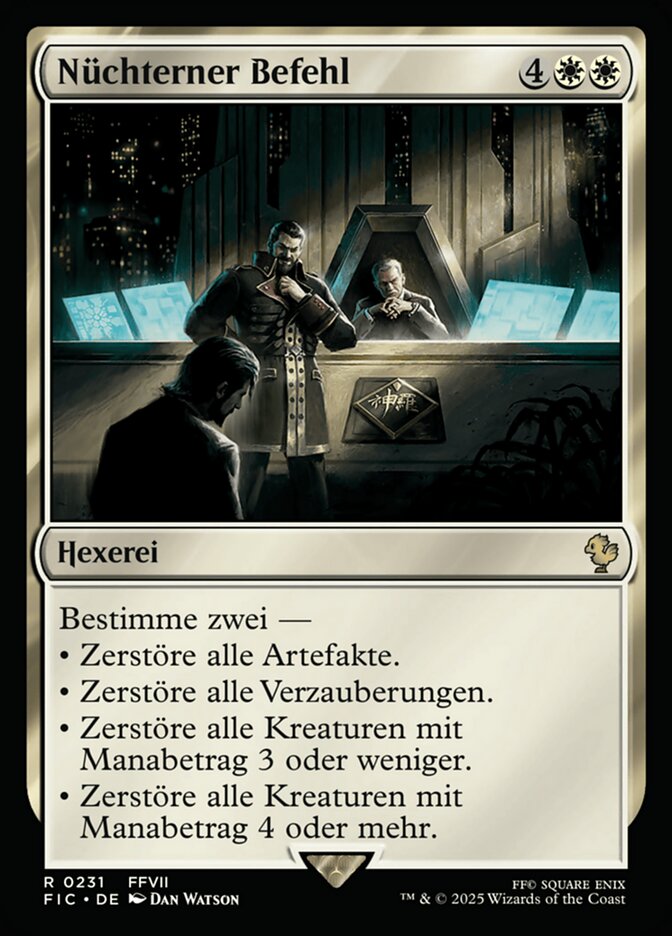 Nüchterner Befehl