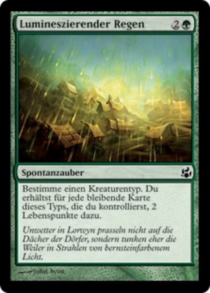 Lumineszierender Regen