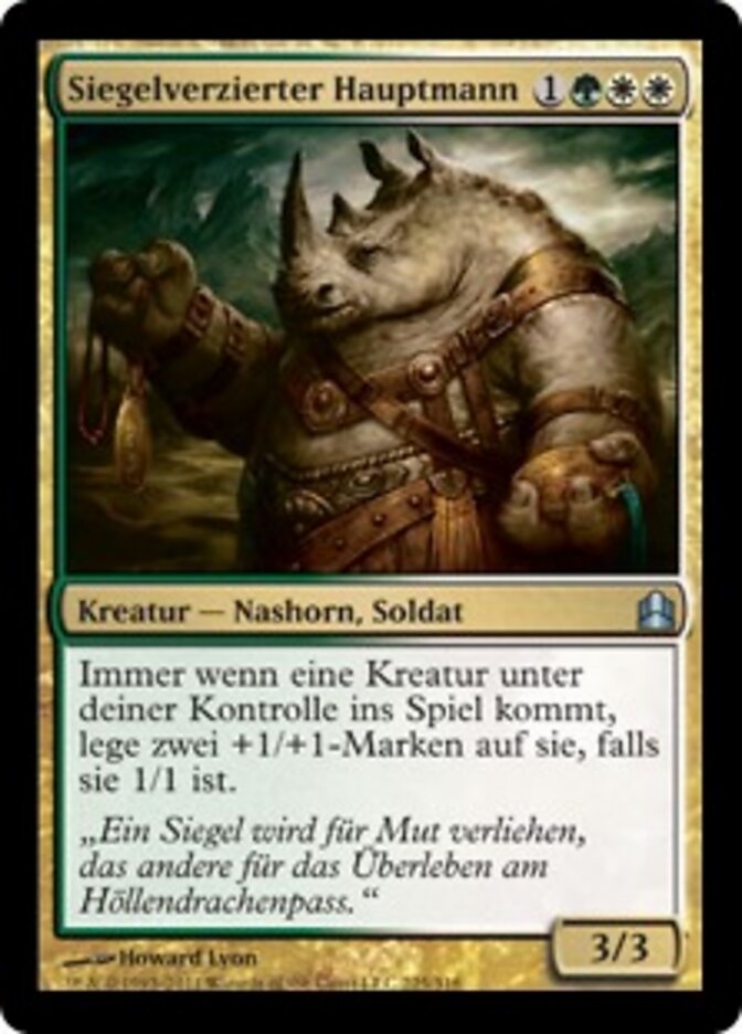 Siegelverzierter Hauptmann