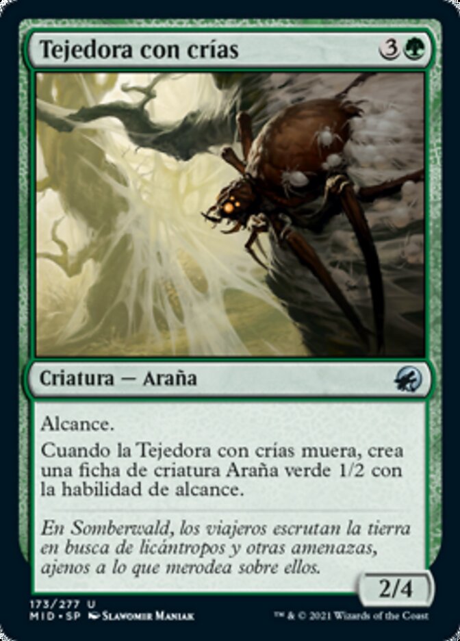 Tejedora con crías