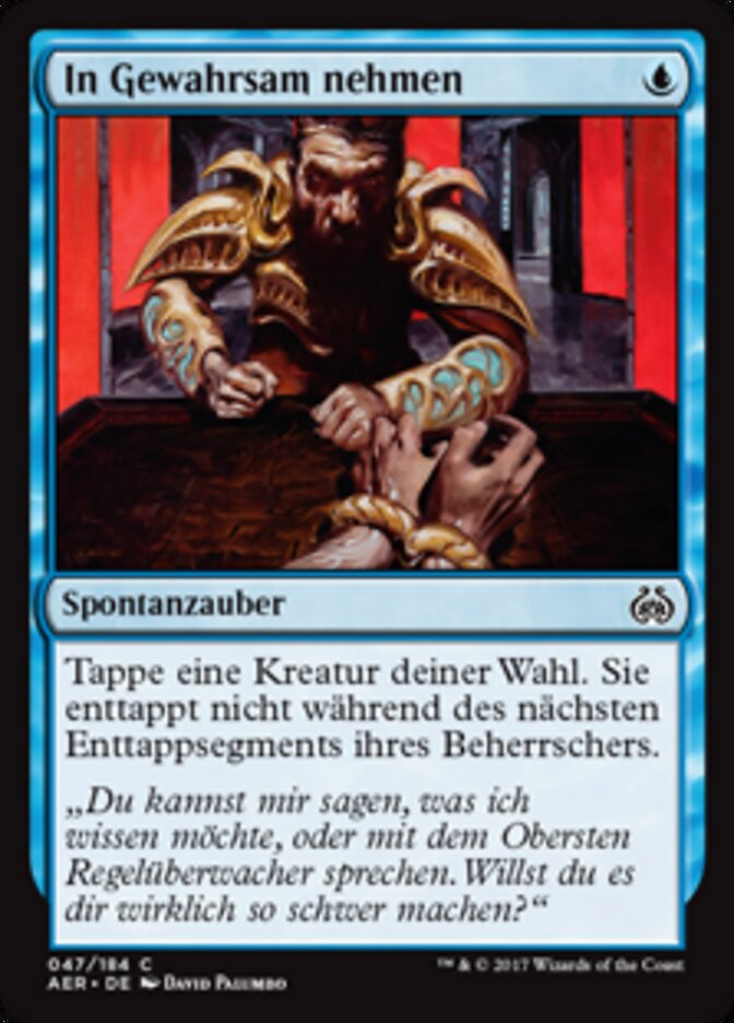 In Gewahrsam nehmen