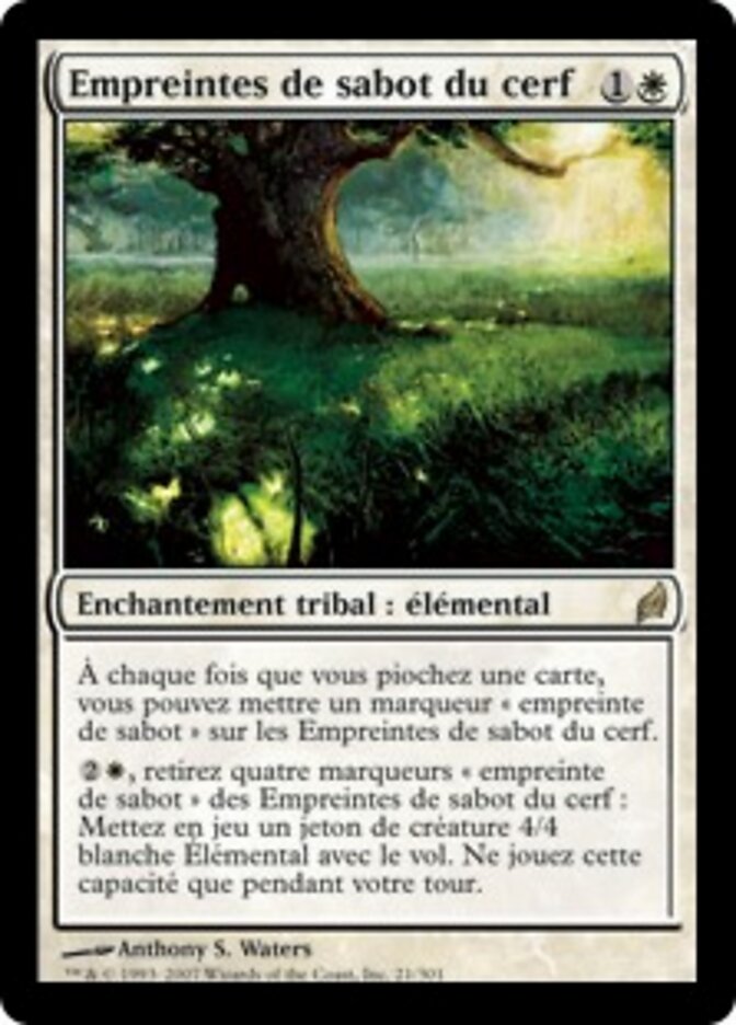 Empreintes de sabot du cerf