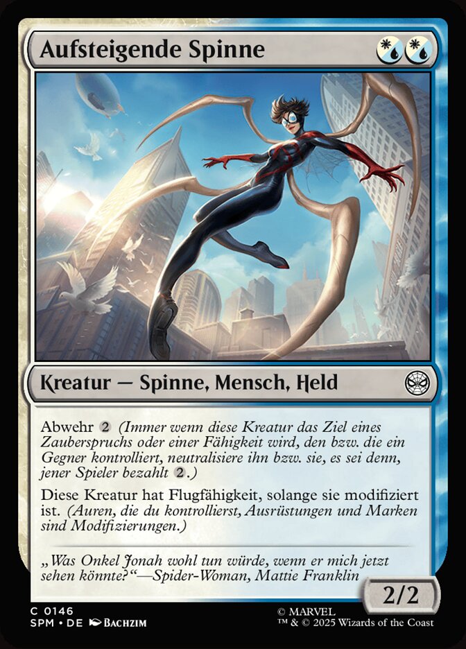 Aufsteigende Spinne