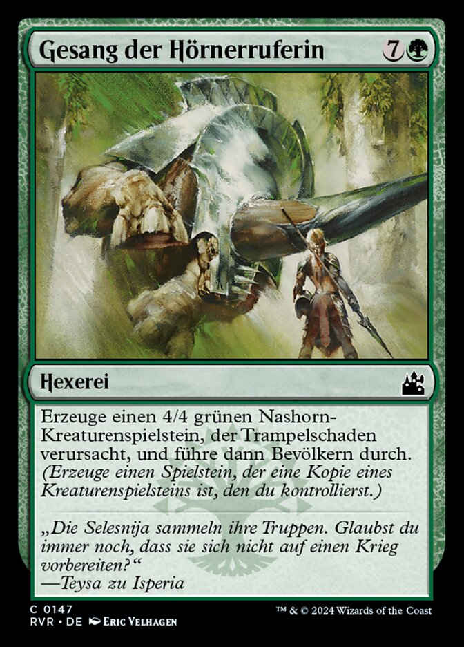 Gesang der Hörnerruferin