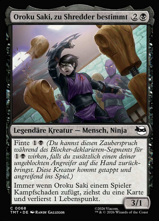 Oroku Saki, zu Shredder bestimmt