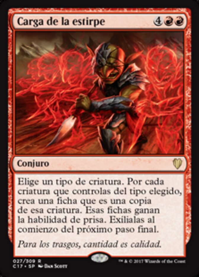 Carga de la estirpe
