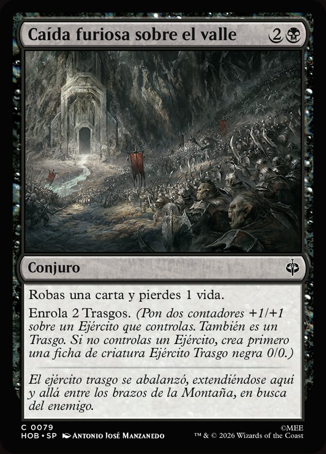 Caída furiosa sobre el valle