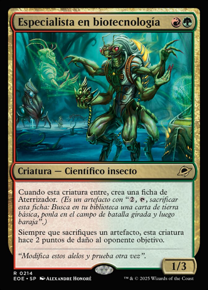 Especialista en biotecnología