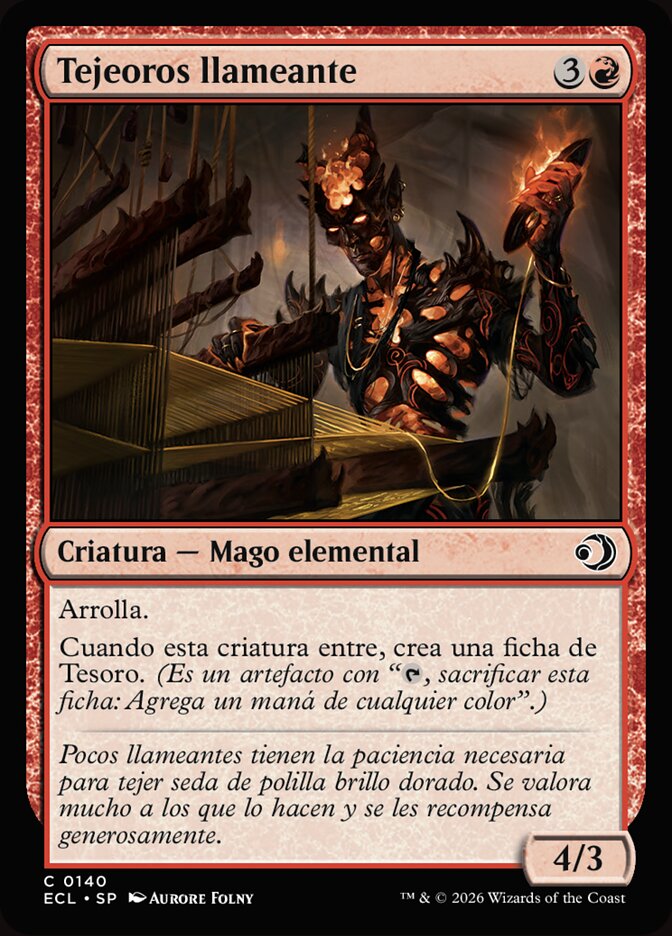 Tejeoros llameante