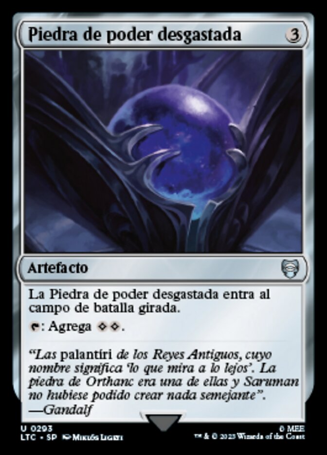 Piedra de poder desgastada