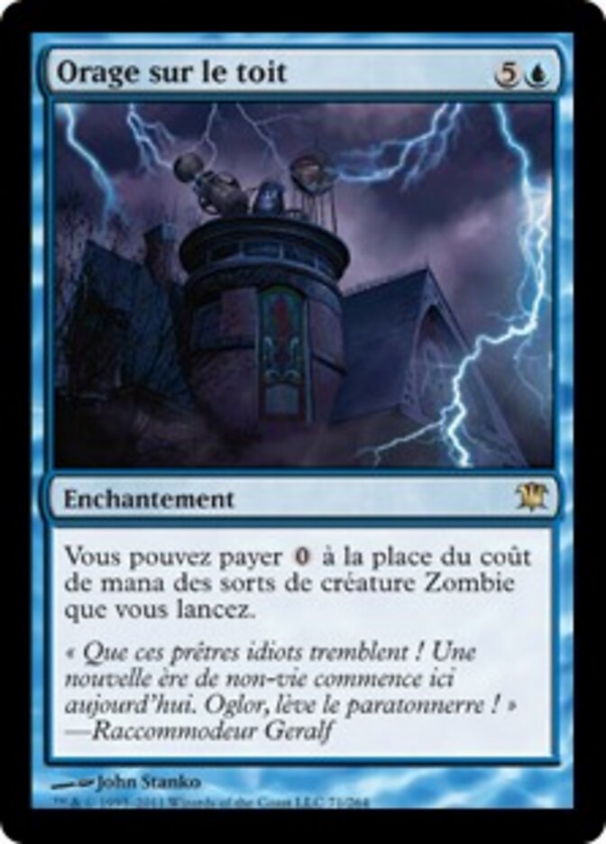 Orage sur le toit