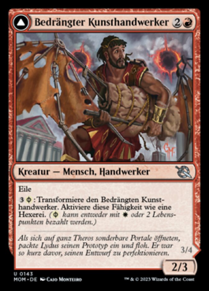 Harried Artisan // Phyrexian Skyflayer