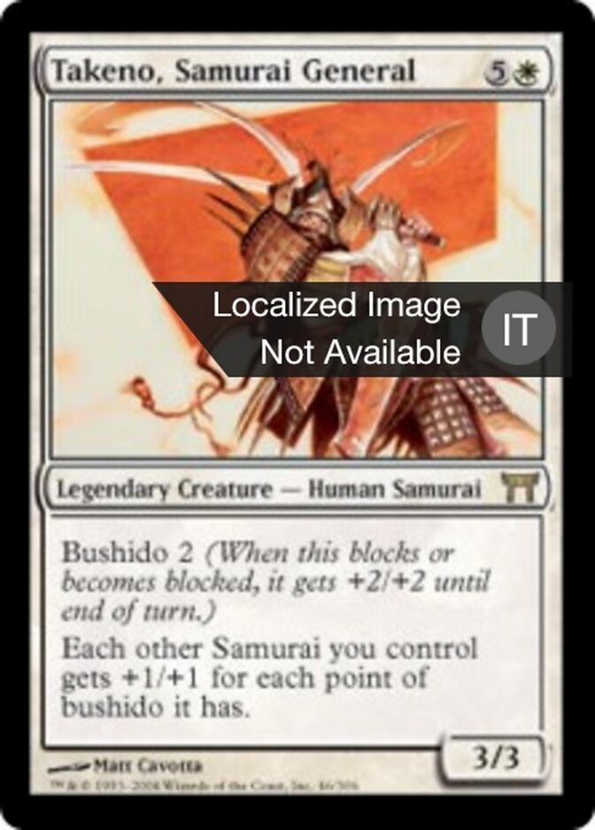 Takeno, Generale dei Samurai