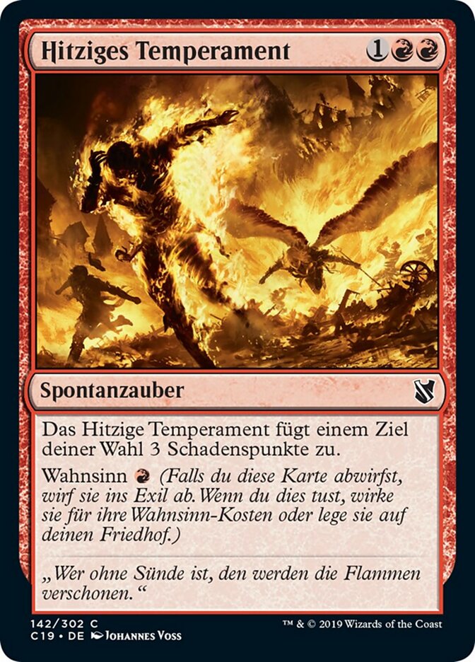 Hitziges Temperament