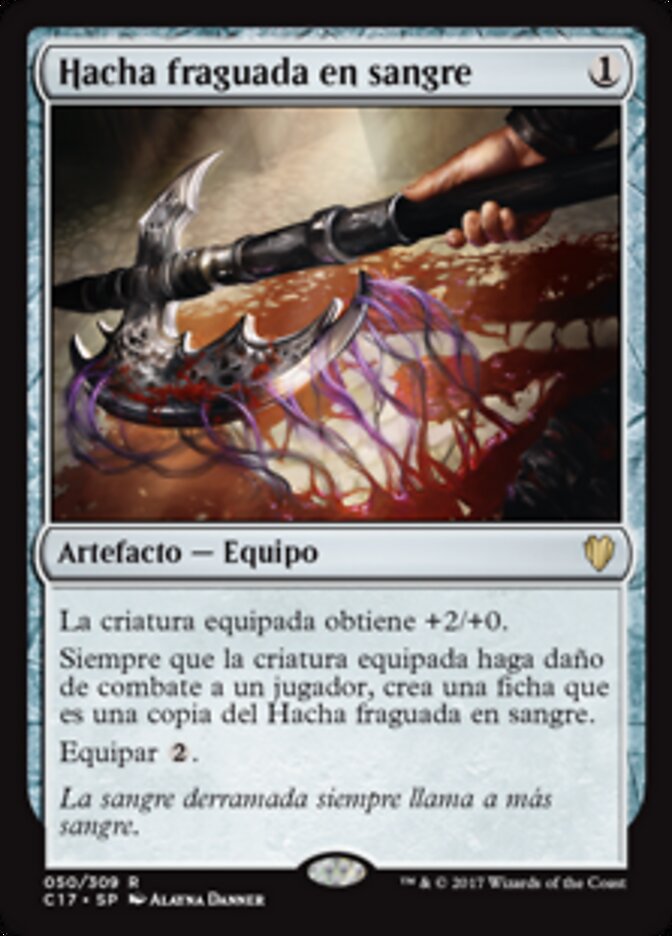 Hacha fraguada en sangre