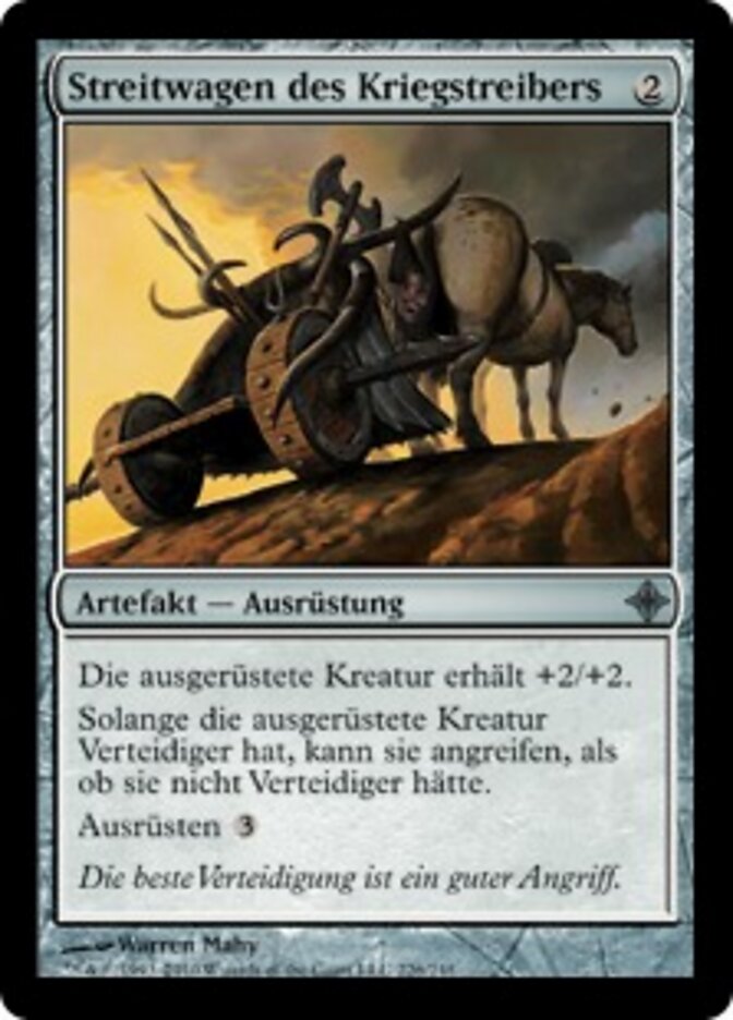 Streitwagen des Kriegstreibers