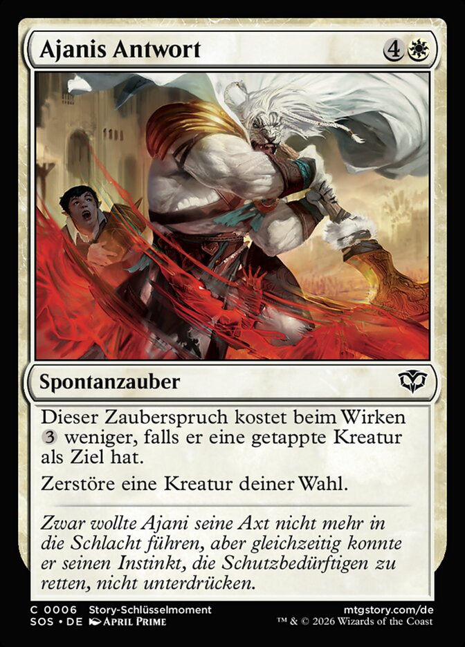 Ajanis Antwort